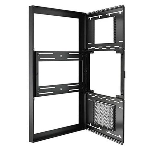 Chief LW75UBPG Impact 75\\" On-Wall Portrait Kiosk with Protective Glass, Black