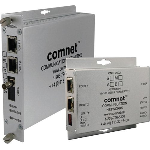 ComNet 2 Ch 10/100 Mbps Ethernet 1310/1550nm, 30 W PoE+, A Side Image of C4-CNFE202M1