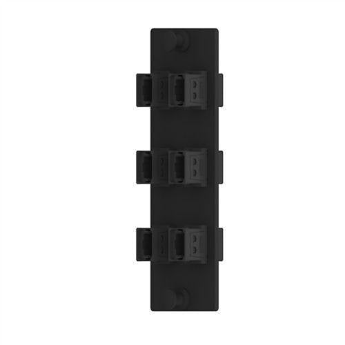 Panduit FAPV0612BLMPO Fiber Adapter Panel, 6 Key-Up / Key-Down MPOs, Type A, Vertical, Black