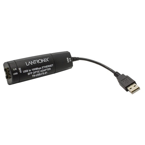 Lantronix TN-USB-FX-01(SFP) USB 2.0 to 100Base-FX Ethernet Media Converter