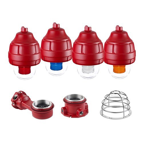 Federal Signal FSEX Explosion-Proof Strobe Light, 4-Wire, In-Rush Limited, Red