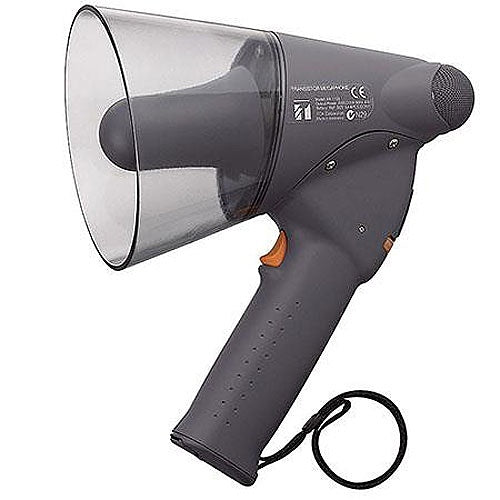 TOA ER-1203 Splash-proof Hand Grip Type Megaphone, 500-6000Hz Frequency Response, 3W Output, Dark Gray Image of 65-ER1203