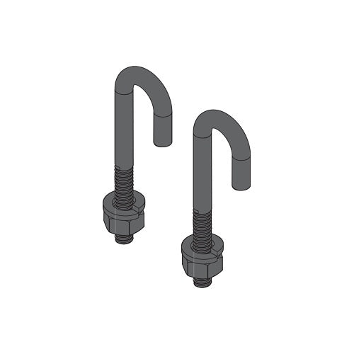 Middle Atlantic CLH-JBOLT Cable Ladder 5/16\\" J-Bolt with Nuts, 2-Pack