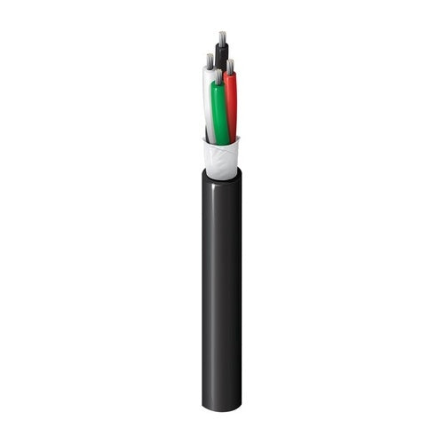 Belden 5502U1 0101000 22/4 Security and Sound Cable, Rated-CM, Water-Blocked, 1000\' (304.8m) Reel, Black