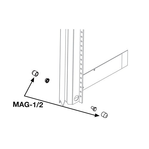 Middle Atlantic MAG-1/2 Magnetic Sockets, 1/2\\", 2-Piece Set