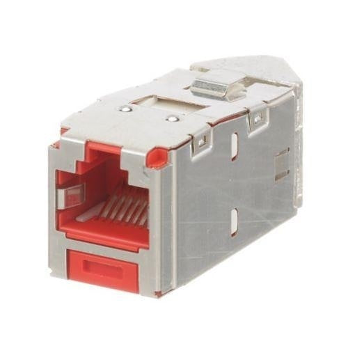 Panduit CJSLR688TGRDY Mini-Com, CAT6, Shielded, Left/Right, Red