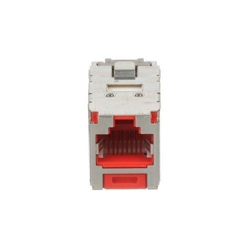 Panduit CJS688TGRDY 8-Position Mini-Com, CAT6, Shielded, Red
