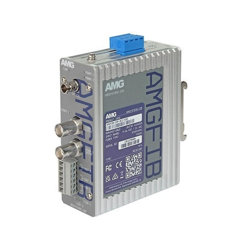 AMG Systems AMGFIB-2VR-3CC-S1B AMGFIB Series 2-Channel CVI / TVI / AHD / CVBS Video Receiver, 3-Contact Closure, Singlemode 20Km, 1-Fiber, B-Side