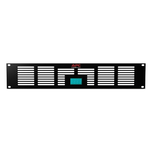 APC ACAC40000 NetShelter 2U Vent Panel with Temperature Display for 2U Rack Fan Panel ACF600