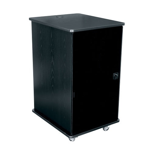 Middle Atlantic MFR-2027GE MFR Series Mobile Furniture Floor Standing Rack, 20U RMS, Grained Ebony Ash