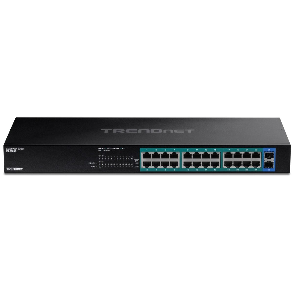 26-Port (24-PoE, 2-SFP) Gigabit PoE+ Switch (380W)