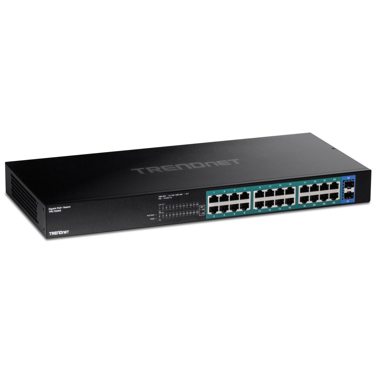 26-Port (24-PoE, 2-SFP) Gigabit PoE+ Switch (380W)