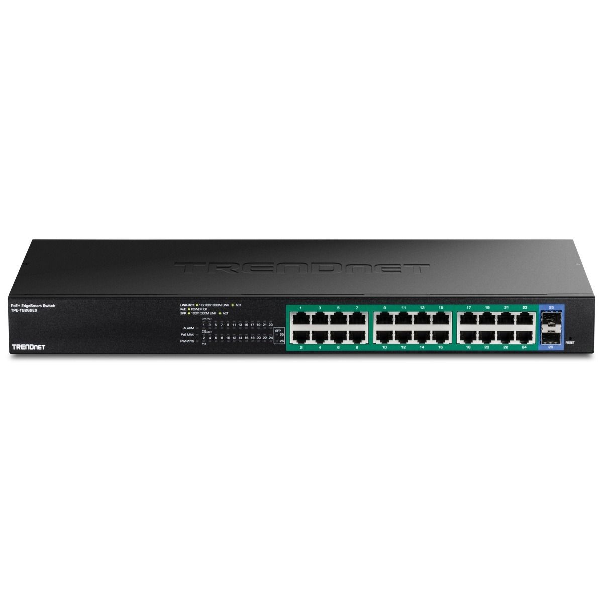 26-Port (24-PoE, 2-SFP) Gigabit EdgeSmart PoE+ Switch