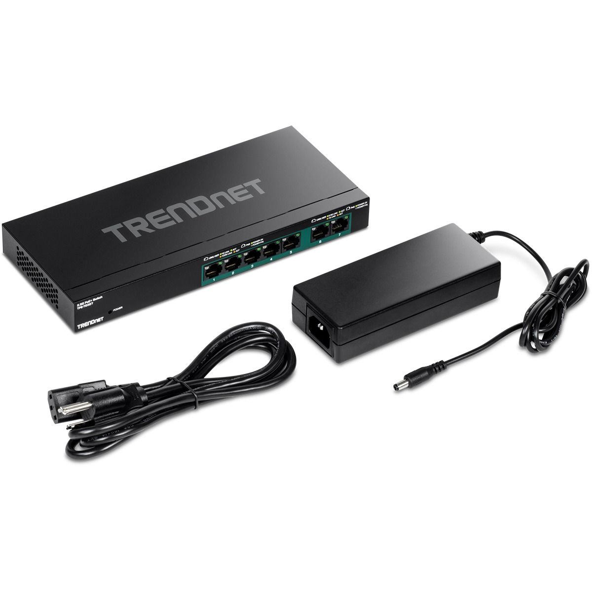 7-Port (2-2.5G, 5-1G) Multi-Gig PoE+ Switch