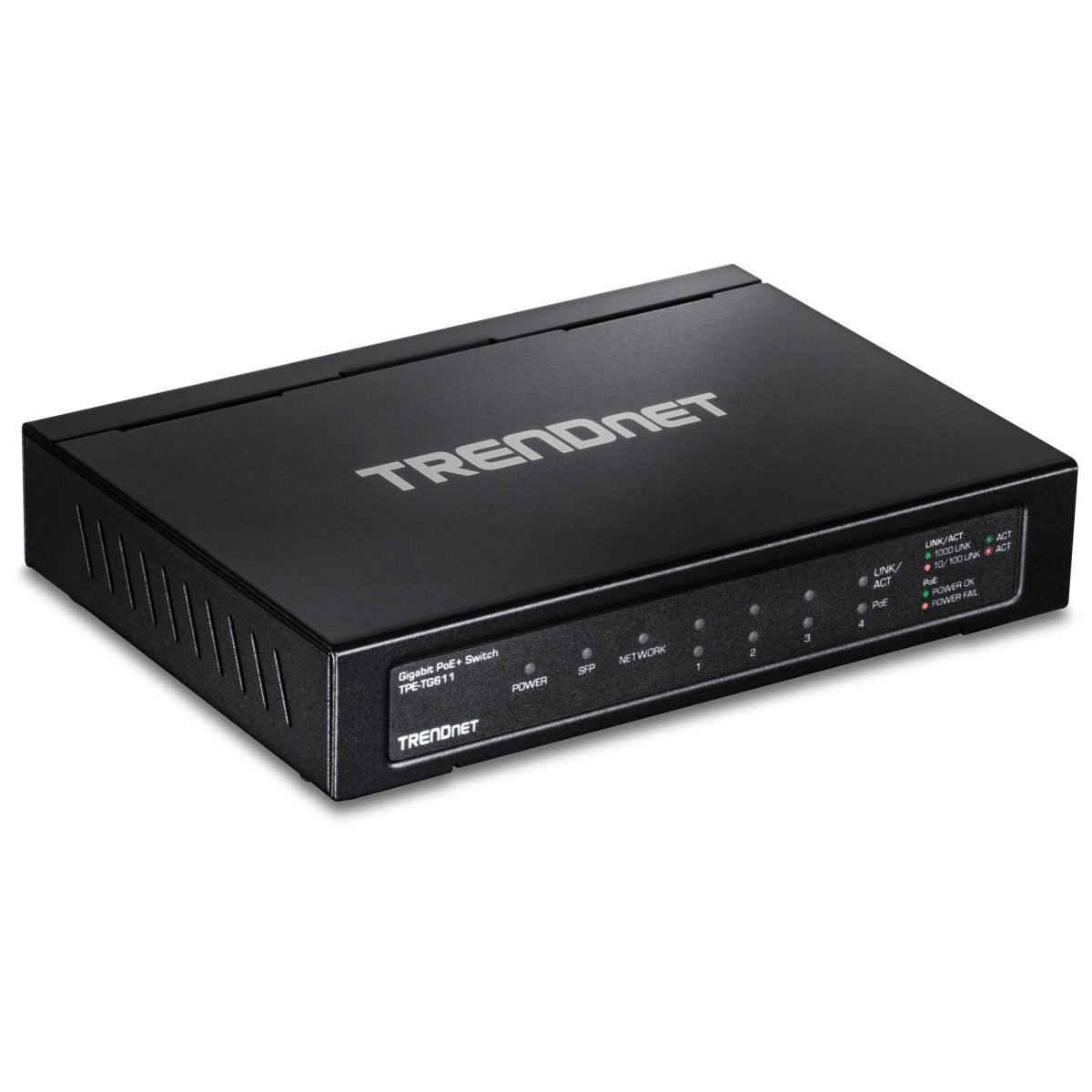 6-Port (4-PoE, 1-Non, 1-SFP) Gigabit PoE+ Switch