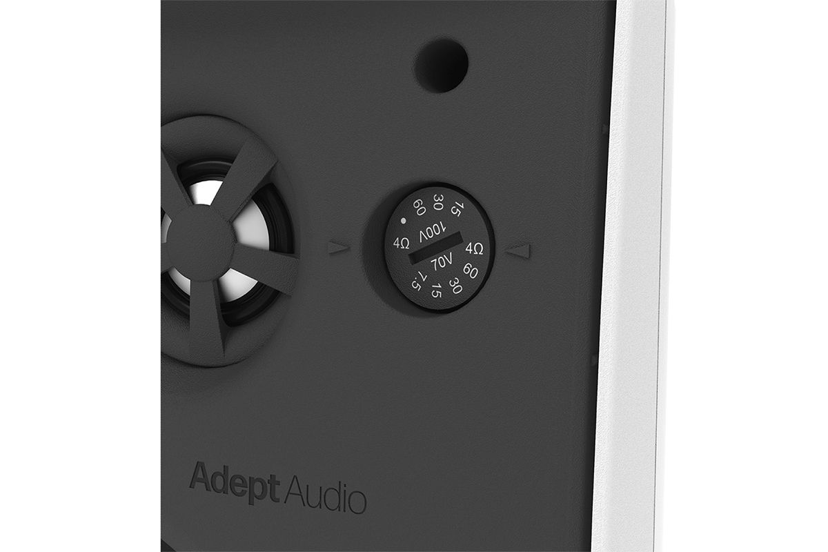 8in 3-Way Adept Indoor/Outdoor Speakers, 70V/4Ohm 150w-Black
