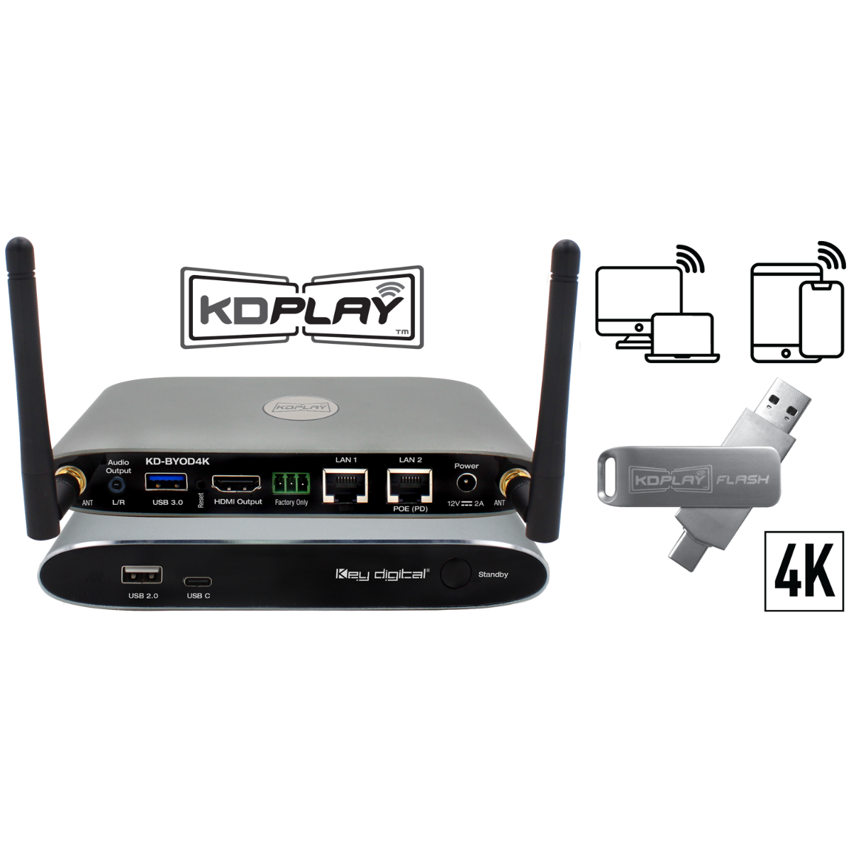 4K Wireless BYOD Presentation Gateway