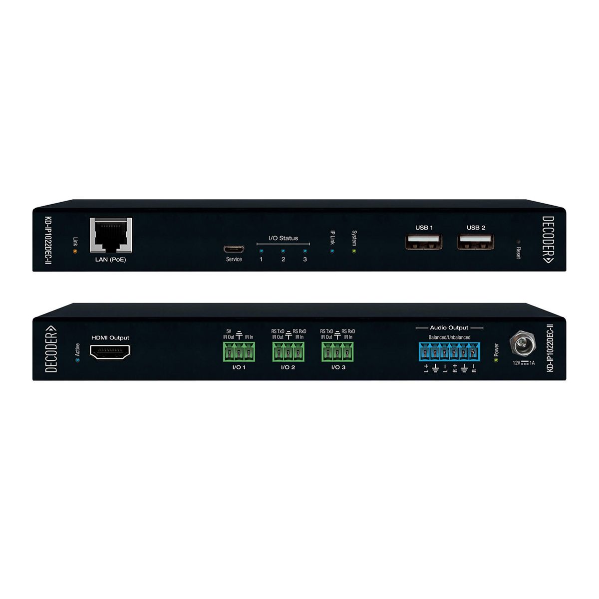 4K AV over IP Decoder w- Independent A/V & KVM, Video Wall