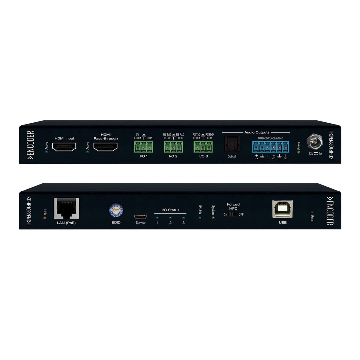 4K AV over IP Encoder w- Independent A/V & KVM, Video Wall