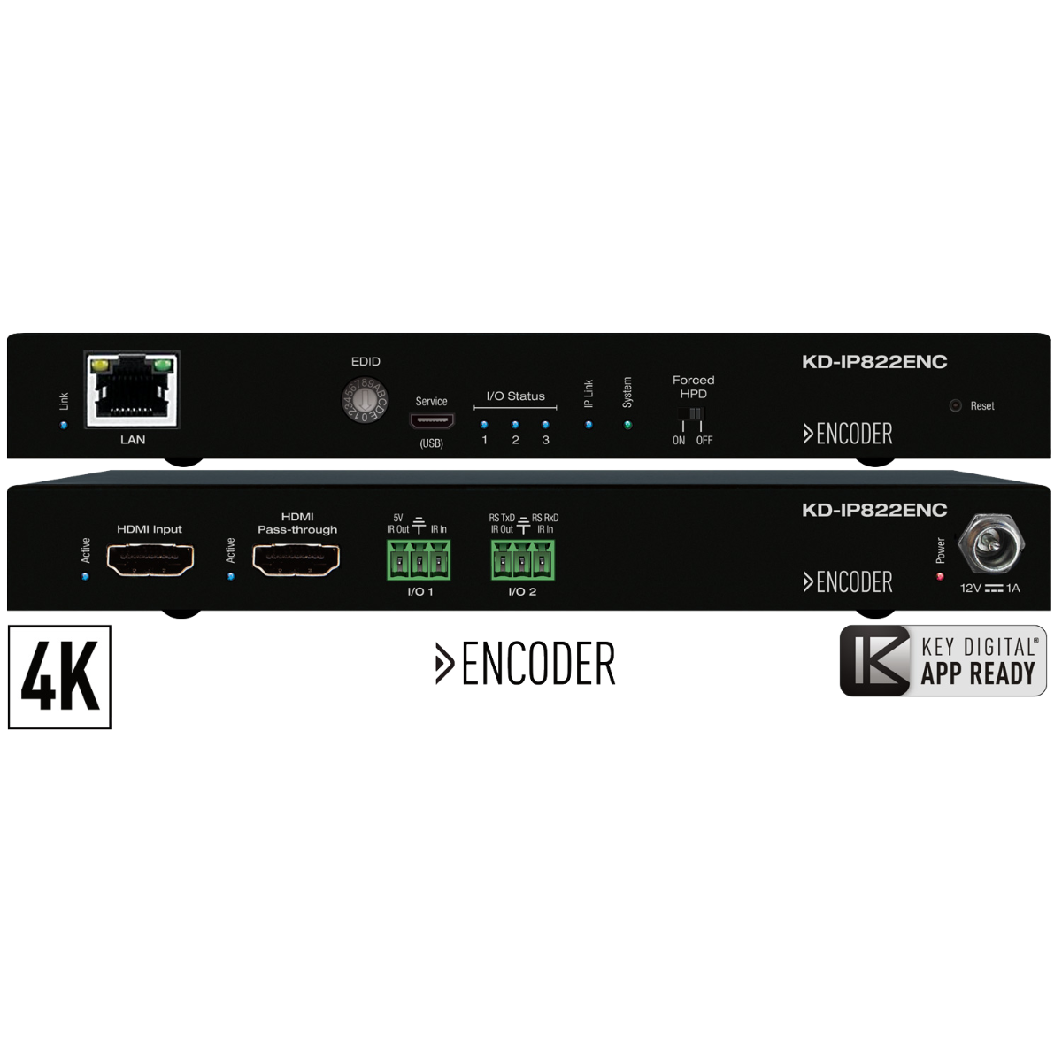 HDMI over IP 4K POE Encoder (w-RS232 & IR)