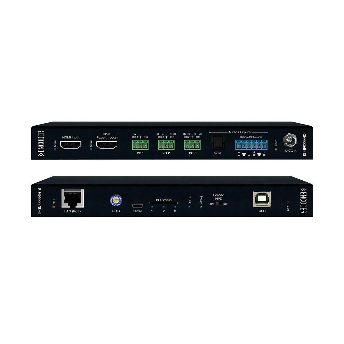 4K UHD AV over IP Encoder, PoE, HDMI Pass, Audio In, LipSync