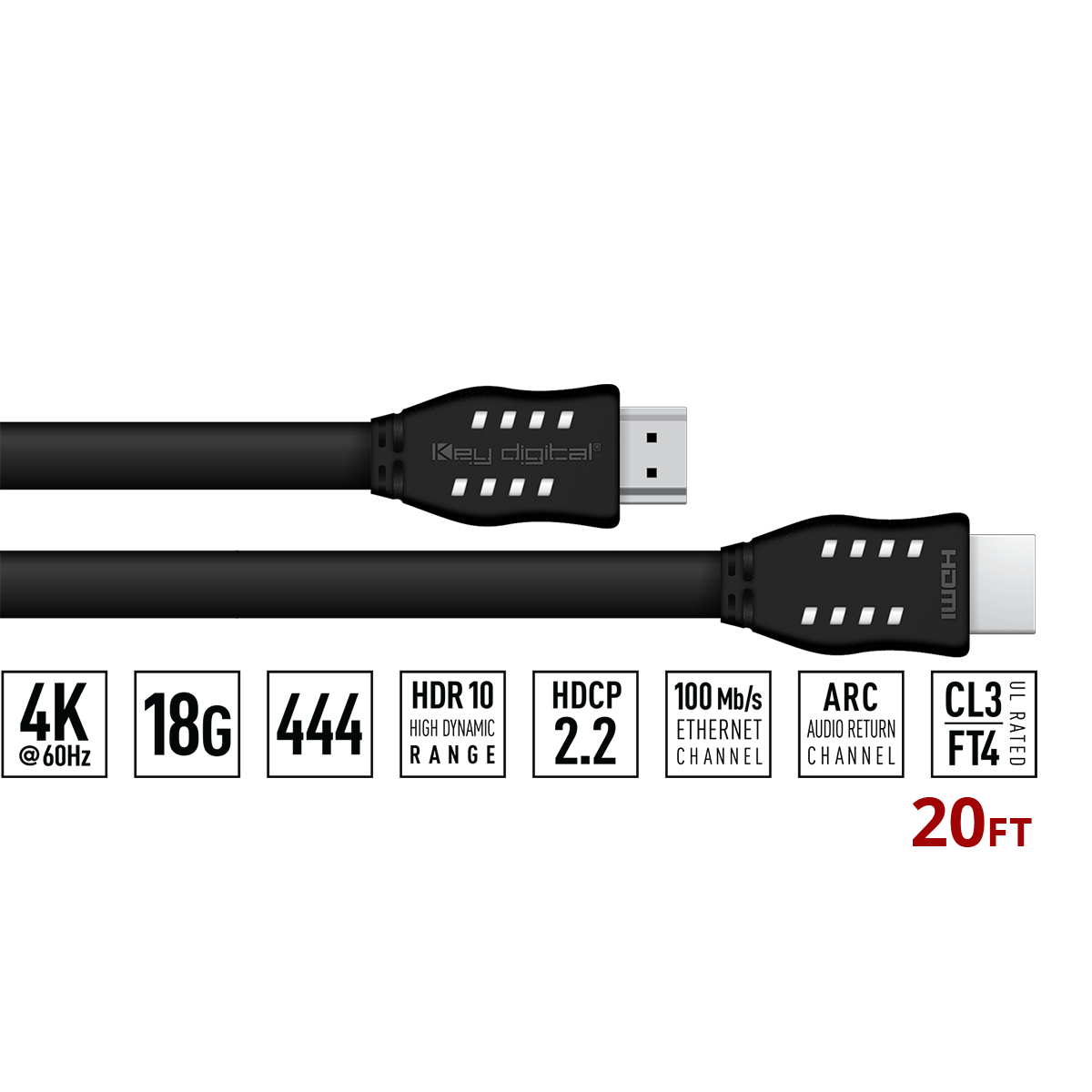 HDMI Cable - 4K-18G - 20 Foot