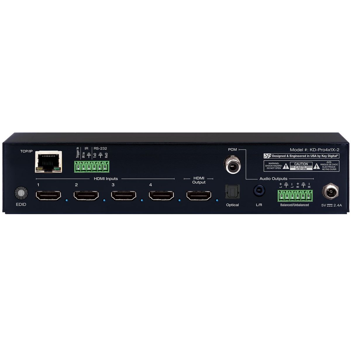 4x1 18G HDMI Switch, - with Web UI - v2