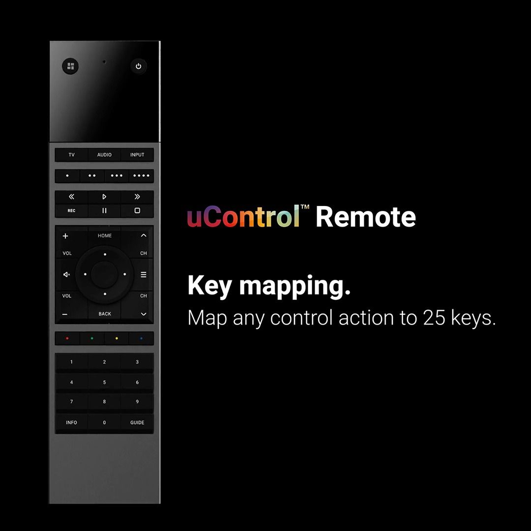 uControl Handheld Remote for MHUB & Zone Proc (Plastic Black