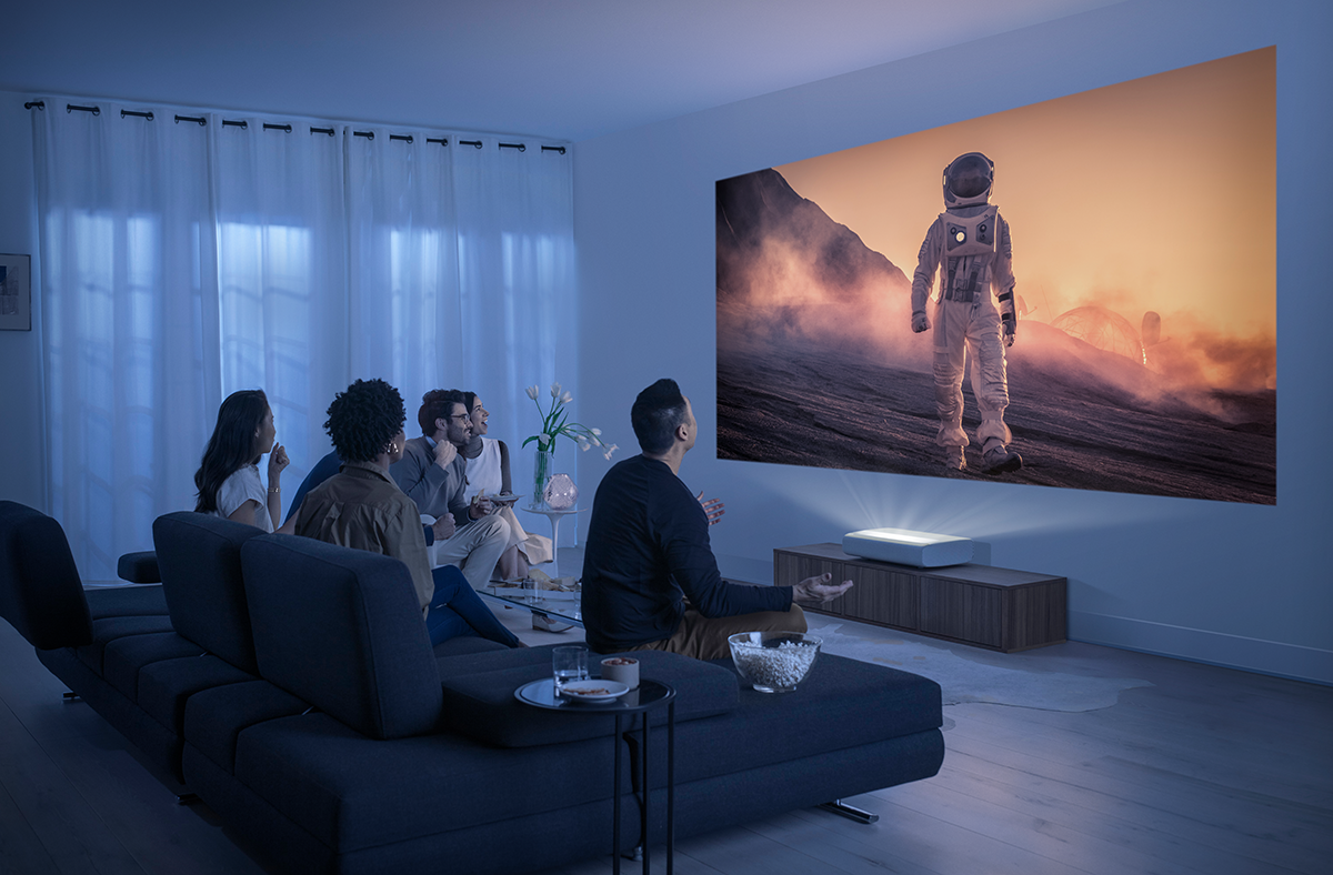 Tri-Laser Ultra Short Throw 4K Projector, 130in - White