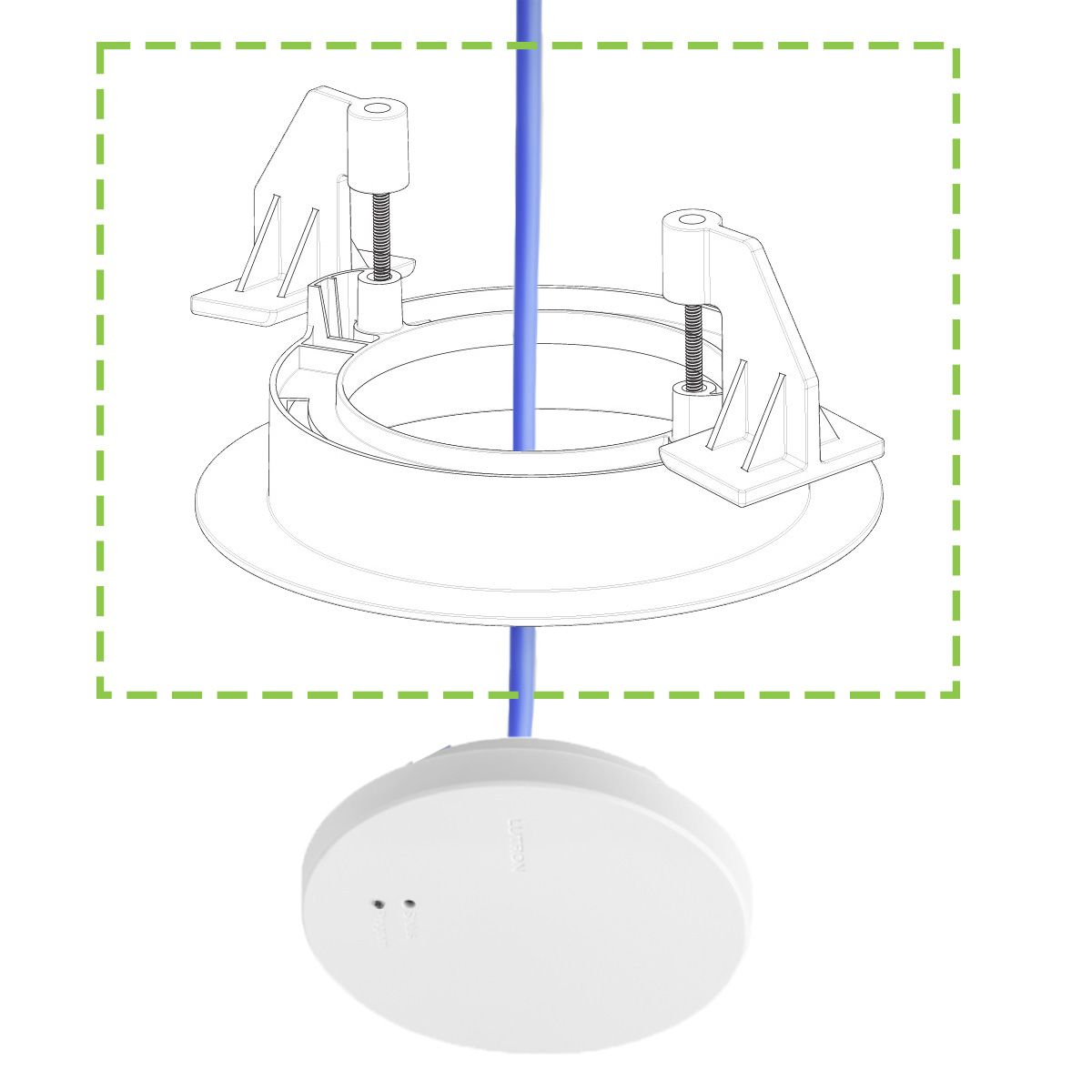 RECESSED CEILING MOUNT FOR RA3 PROCESSOR