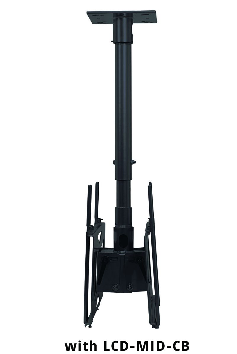 27 in - 42 in DUAL CEILING MNT ADAPTOR - SLVR