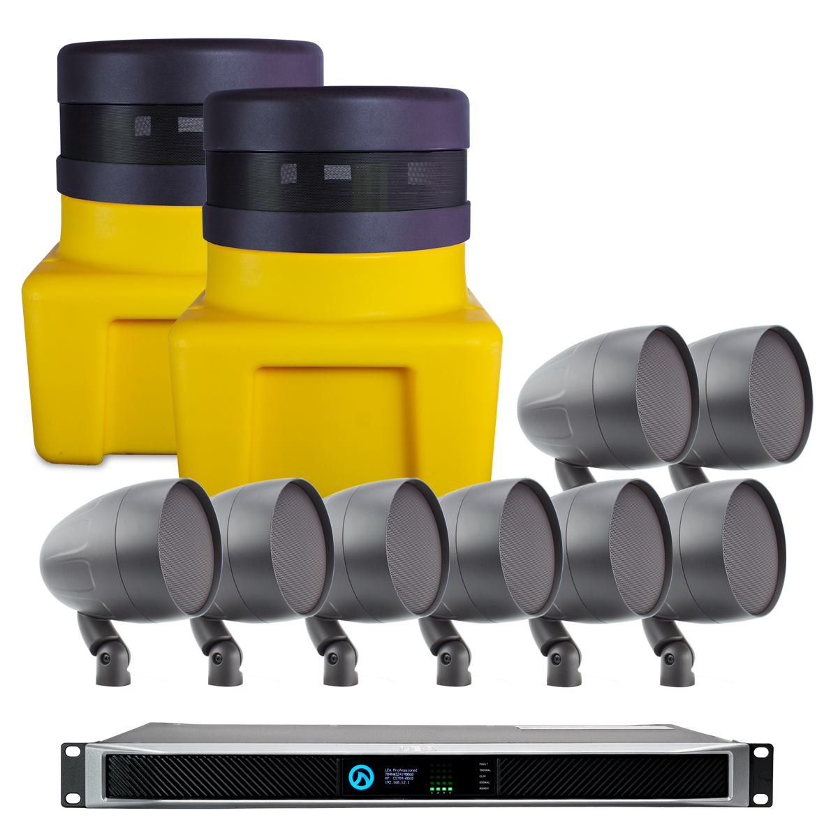SubT 2x 10in - 8x 4.5in Landscape Spkrs & LEA Amp Pack