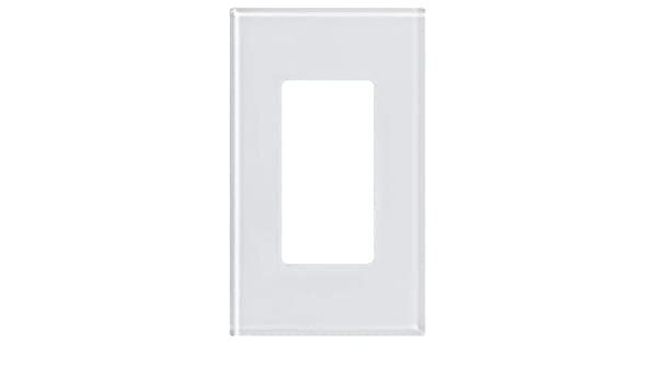 1 GANG - DESIGNER GLASS WALLPLATE - WHITE GLASS