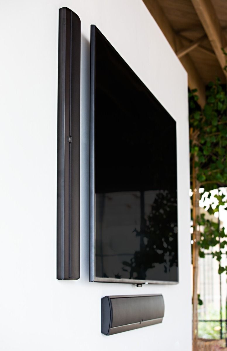 Ultra-slim, adjustable on-wall LCR speaker for 65in TVs