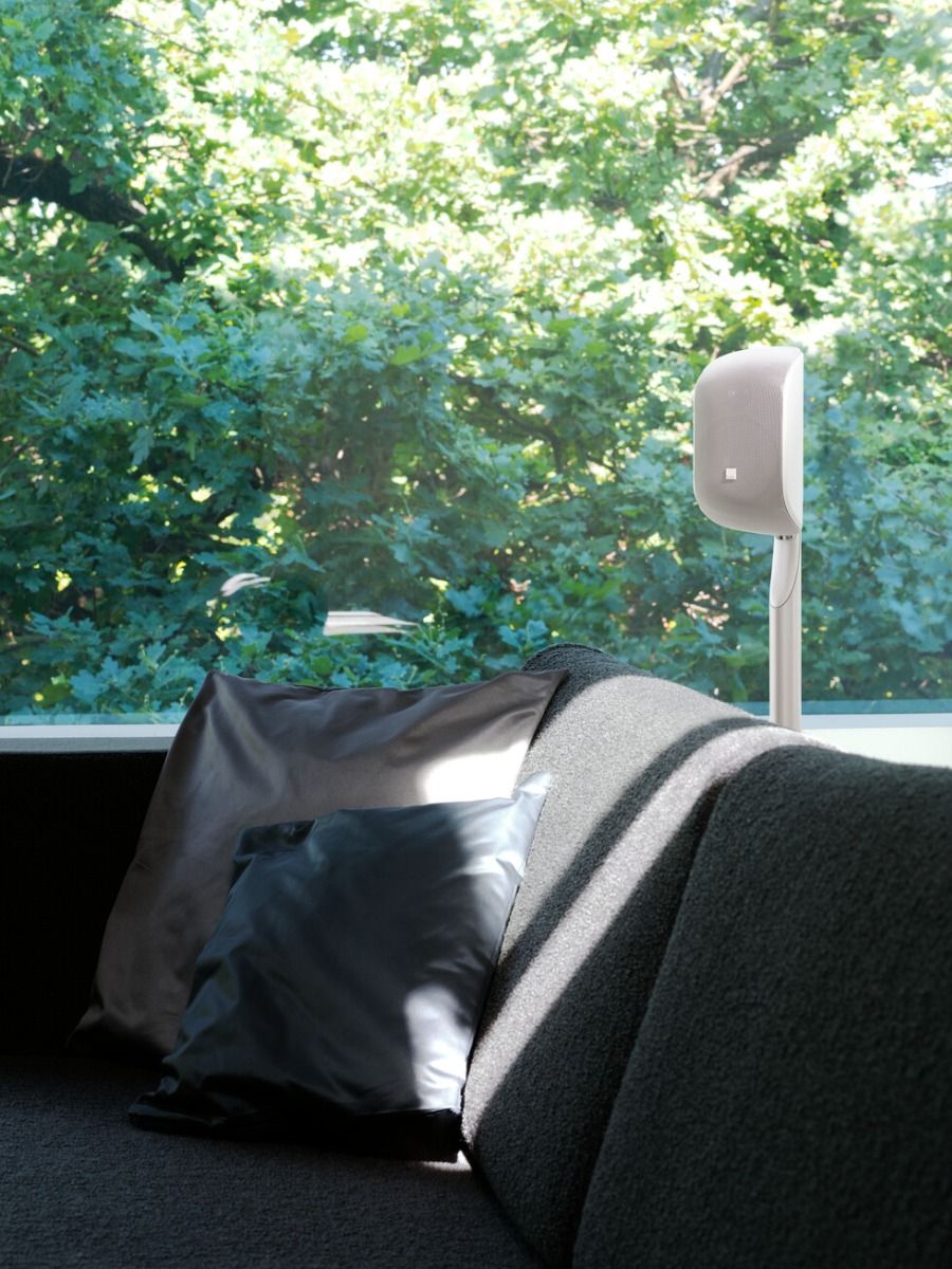 4in Vented Satellite Speaker w-Swivel, Matte White, ea