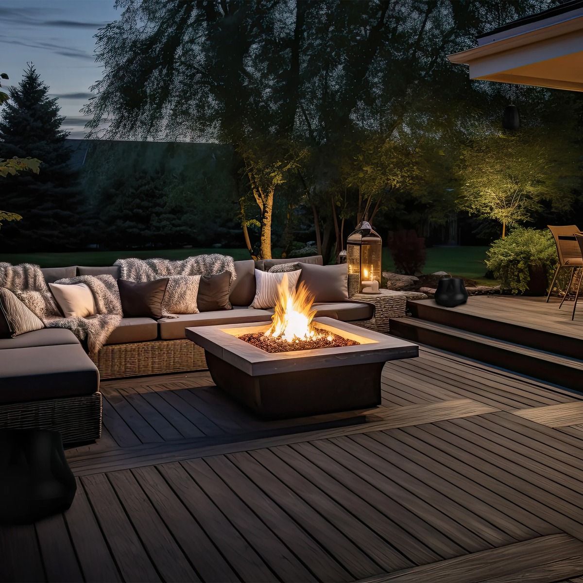 Outdoor Speaker Kit with Black Landscape Subwoofer