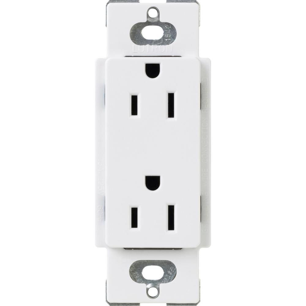 15A NEW ARCH - TAMPER RESISTANT RECEPTACLE -NO PLATE- WHITE