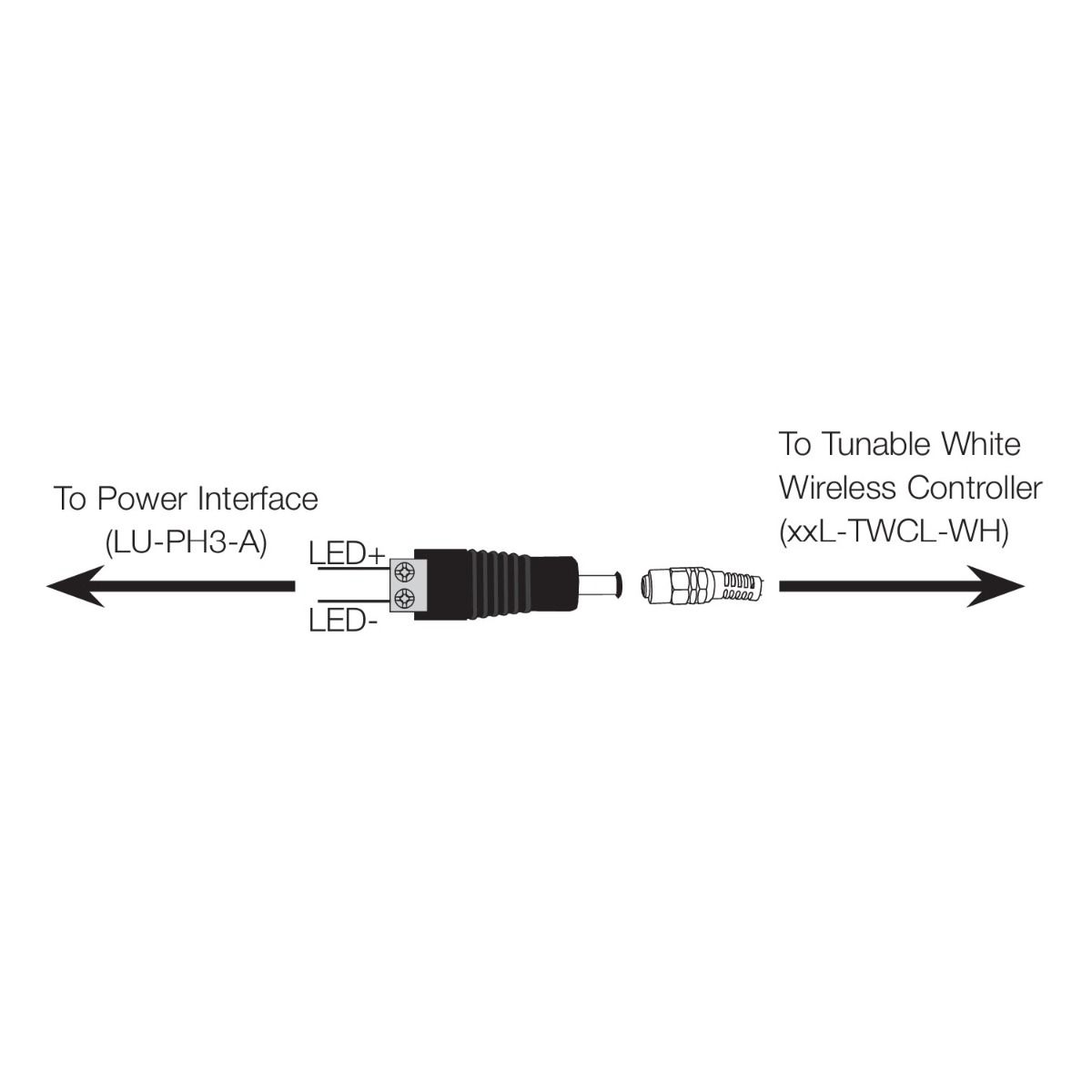 BARREL-TO-TERMINAL ADAPTER- LUMARIS CTRLR TO POWER INTERFACE