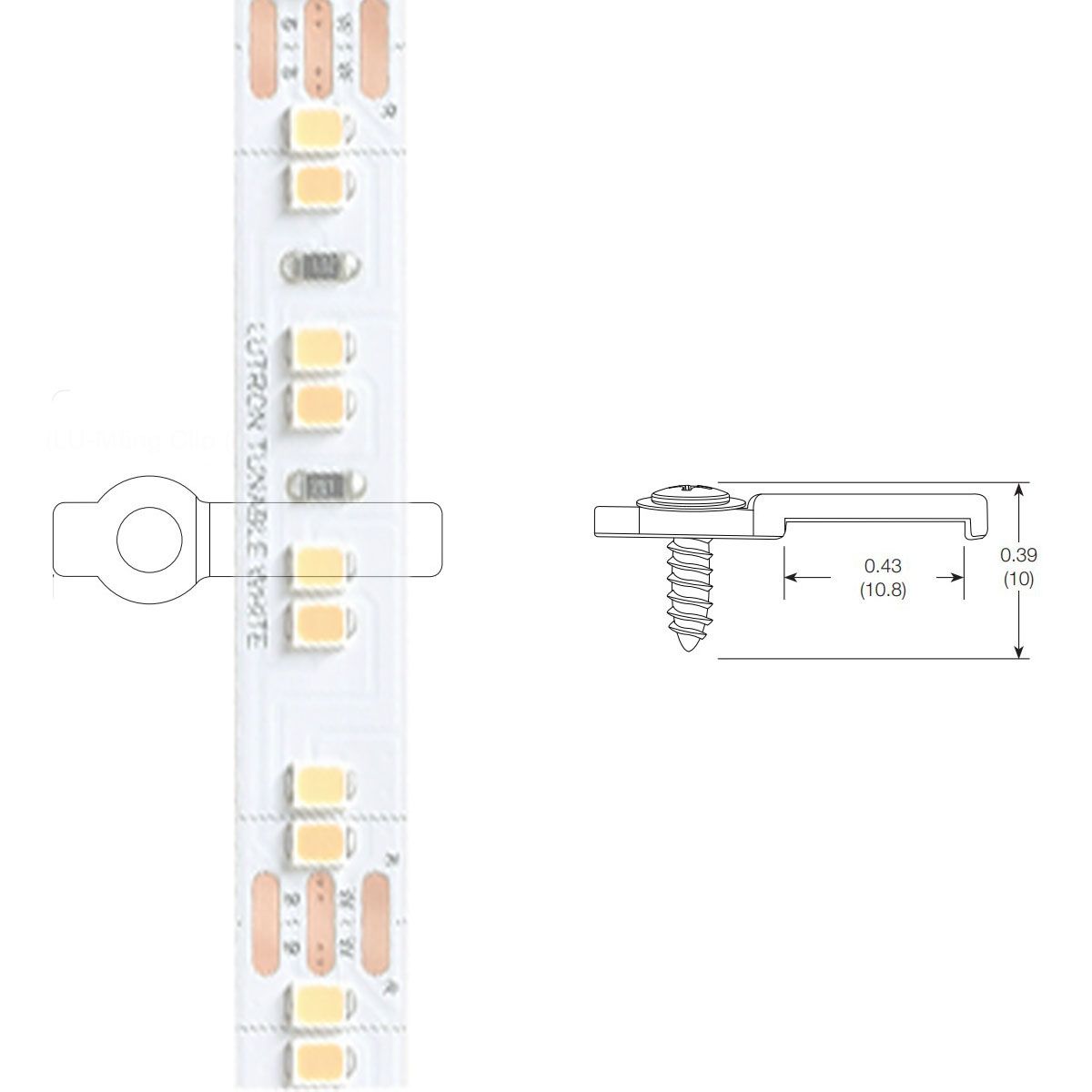 LED TAPE MOUNTING CLIPS FOR LUMARIS TAPE LIGHTS (20 PK)