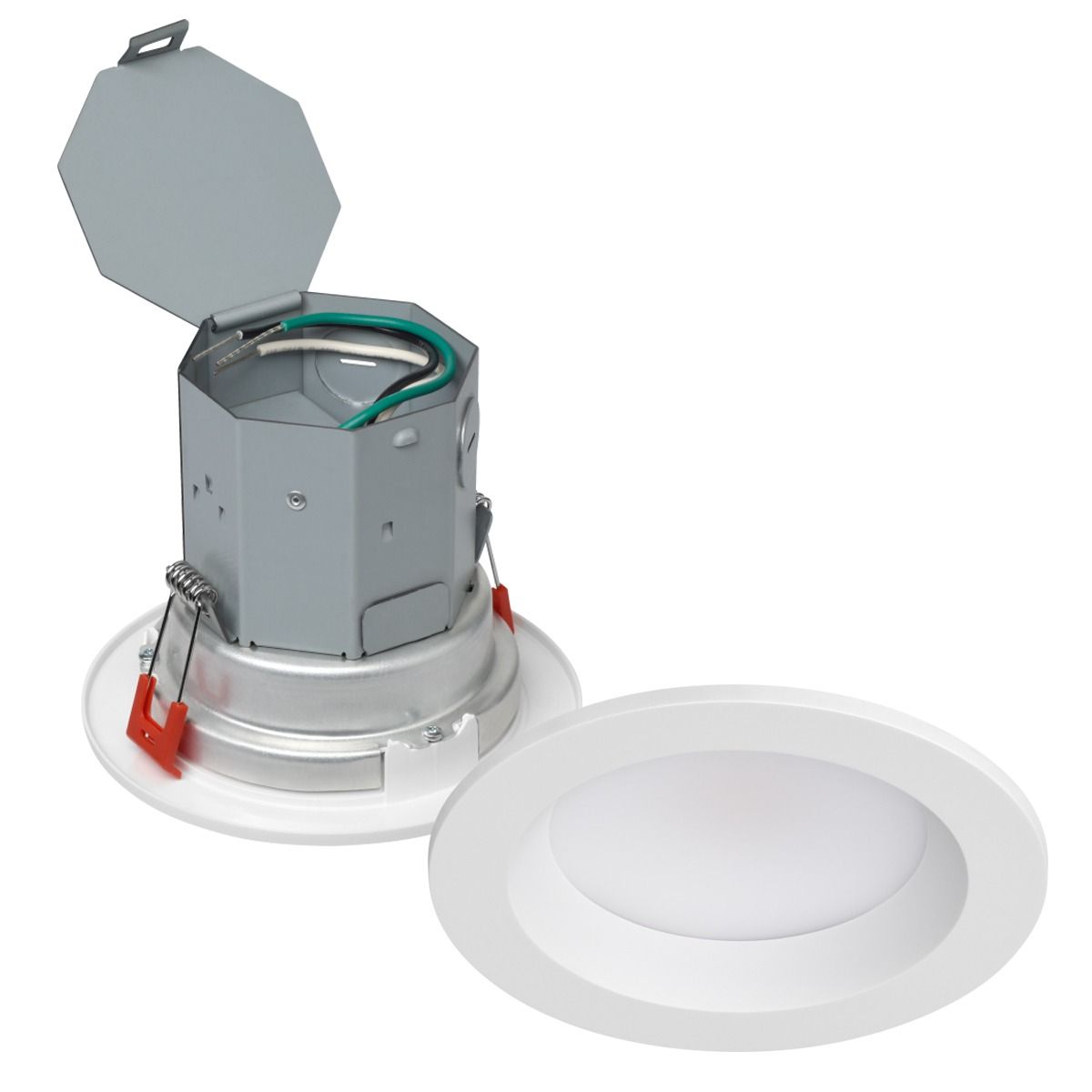 LUMARIS CANLESS DOWNLIGHT, TUNEABLE WHITE 4IN WITH WHITE TRI