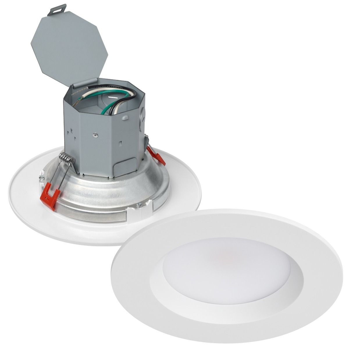 LUMARIS CANLESS DOWNLIGHT, TUNEABLE WHITE 6IN WITH WHITE TRI