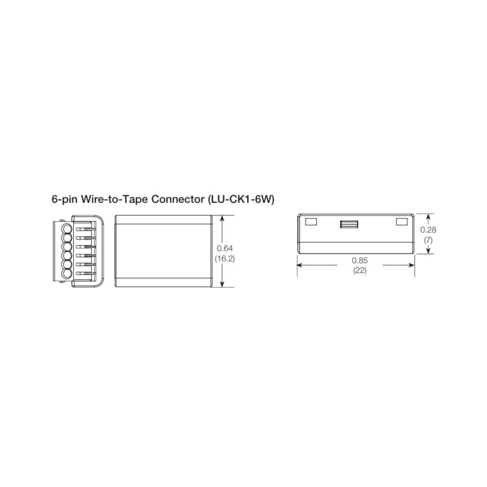 6-PIN TAPE CONNECTORS- LUMARIS RGB+ WHT LED TAPE LIGHT (10PK