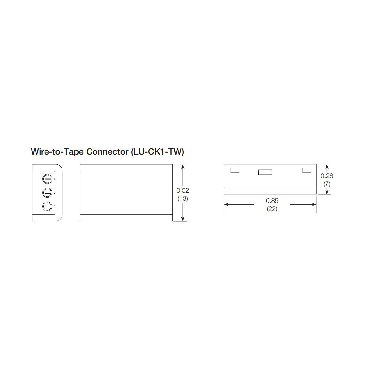 3-PIN TAPE CONNECTORS - LUMARIS WHITE TAPE LIGHT (10PK)