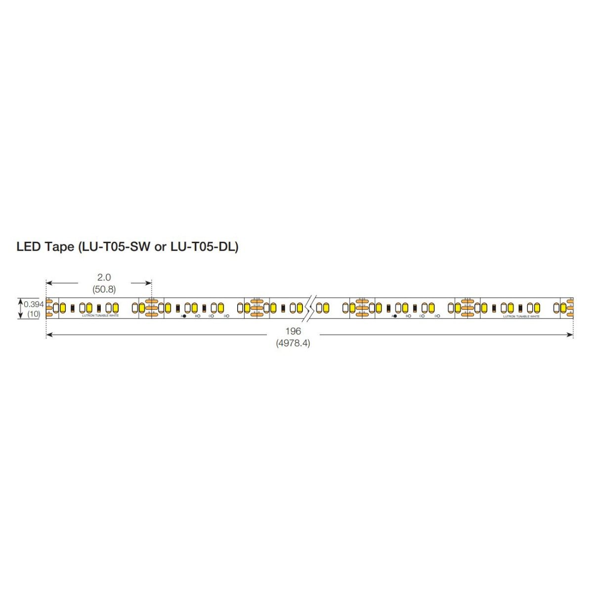 LUMARIS SOFT WHITE LED TAPE (1800-3000K) 16.4 FT / 5 M REEL