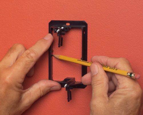 Bulk Cable Wall Plate with Mounting Bracket Kit- Black