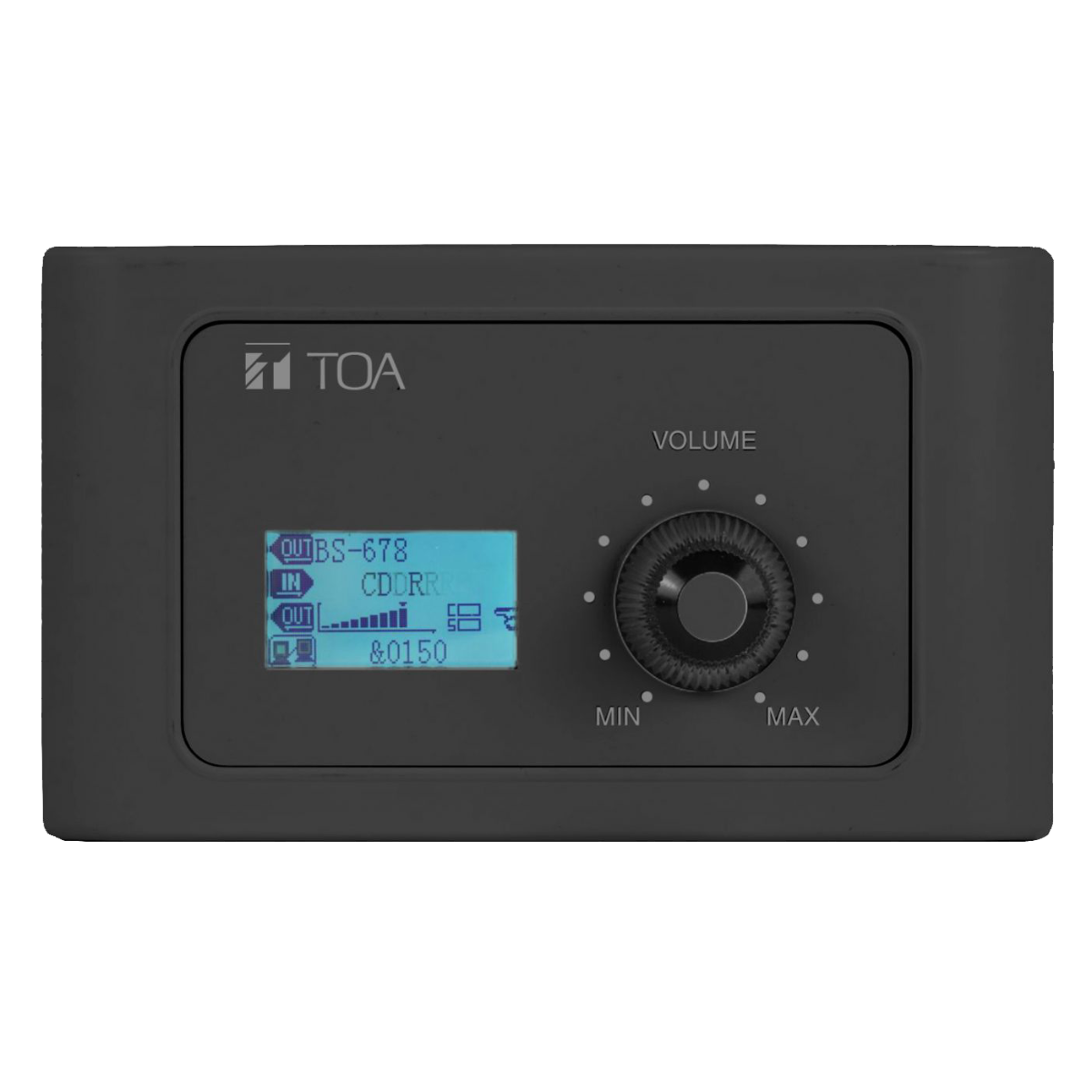 Remote Volume Control Panel with Audio Out Black