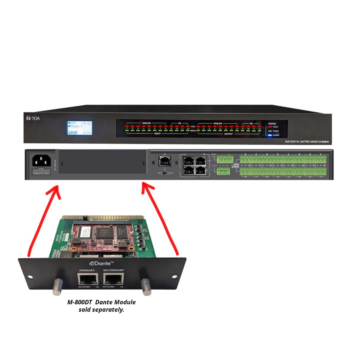 8x8 Digital Matrix Processor with Dante