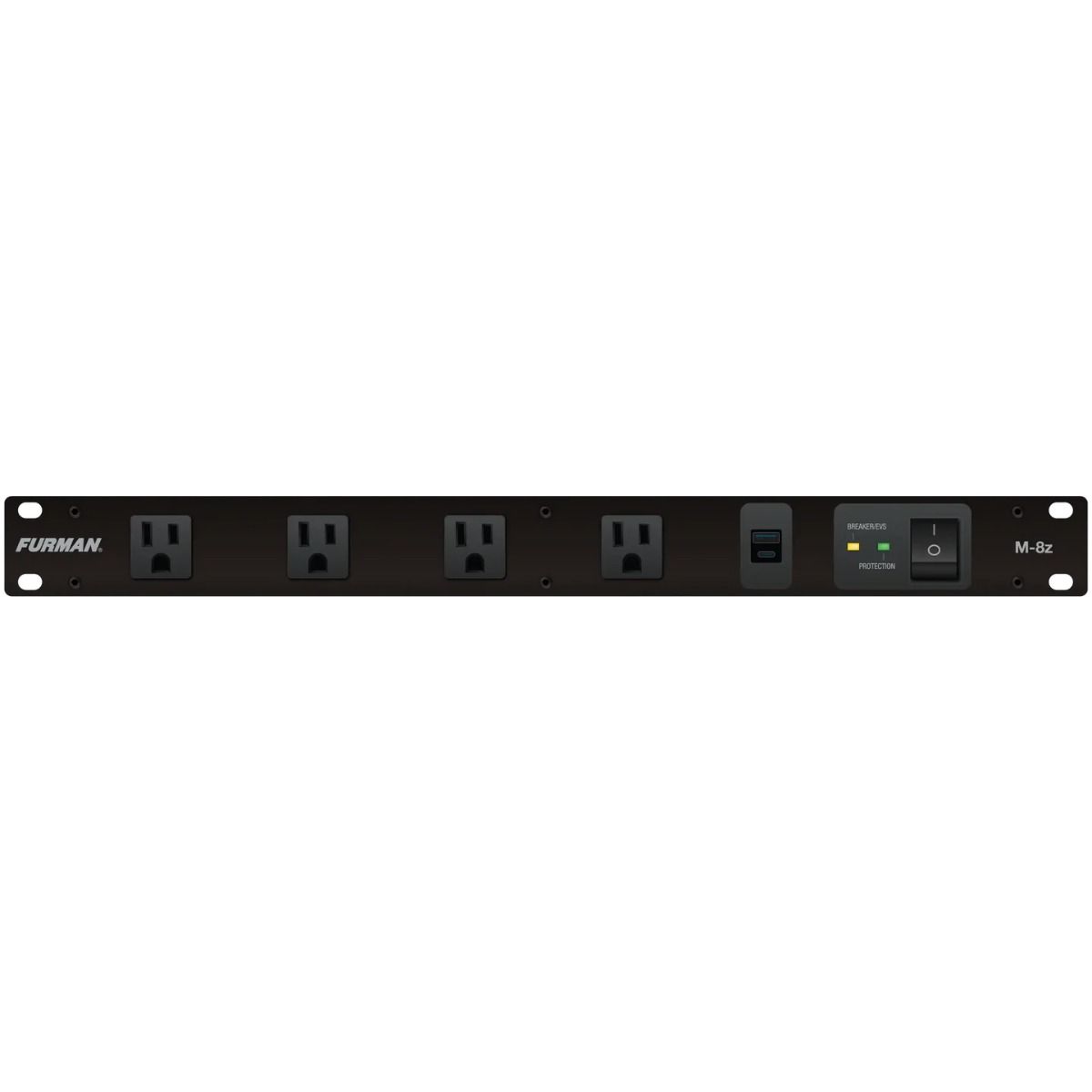 15A-12AC, 1U Power Conditioner w-EVS, & USB-C/A Charging