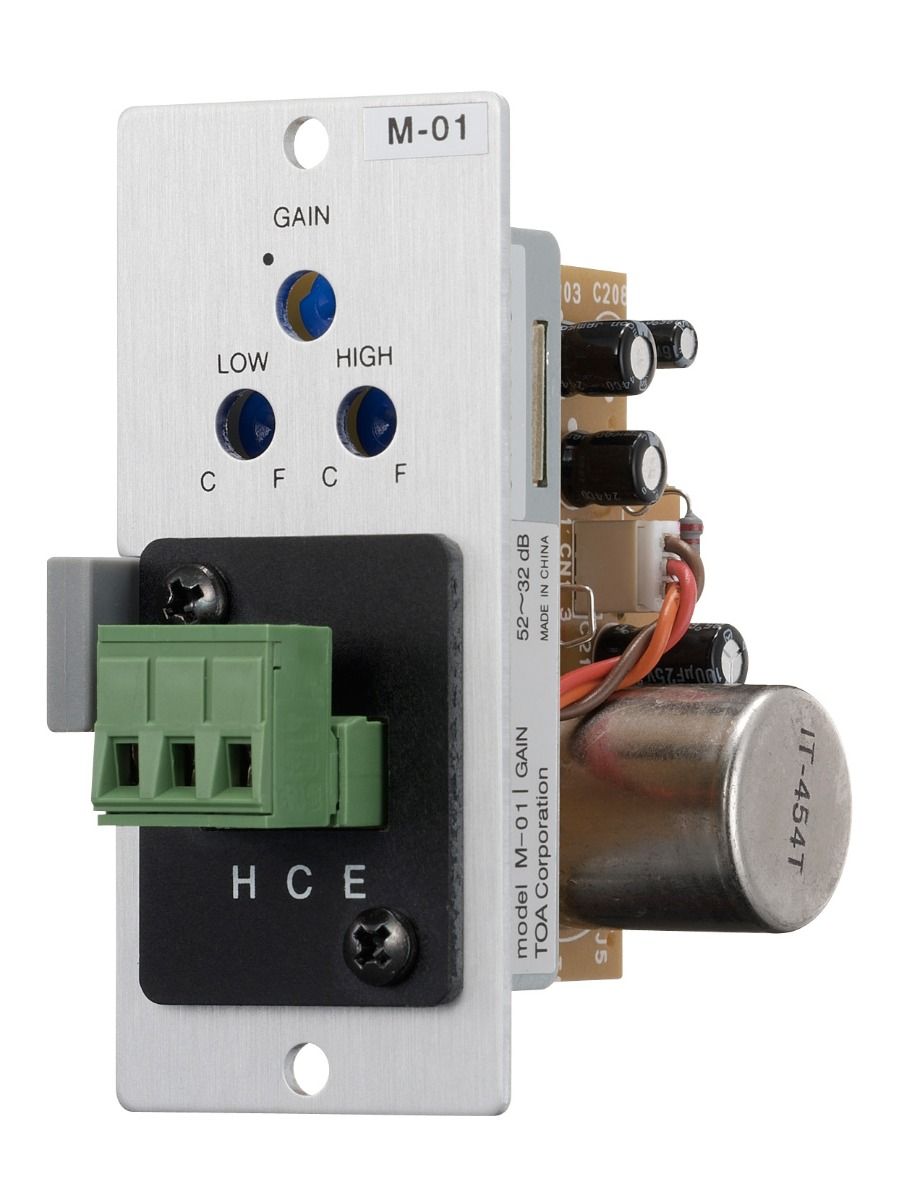900 Series Module: Mic module c-w gain phantom power termina