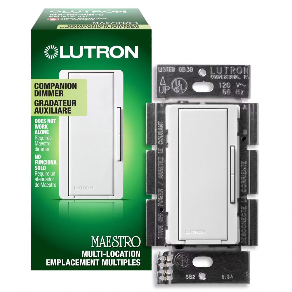Maestro 600-Watt Companion Dimmer - White